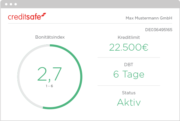 Auszug aus einer beispielhaften Firmenauskunft